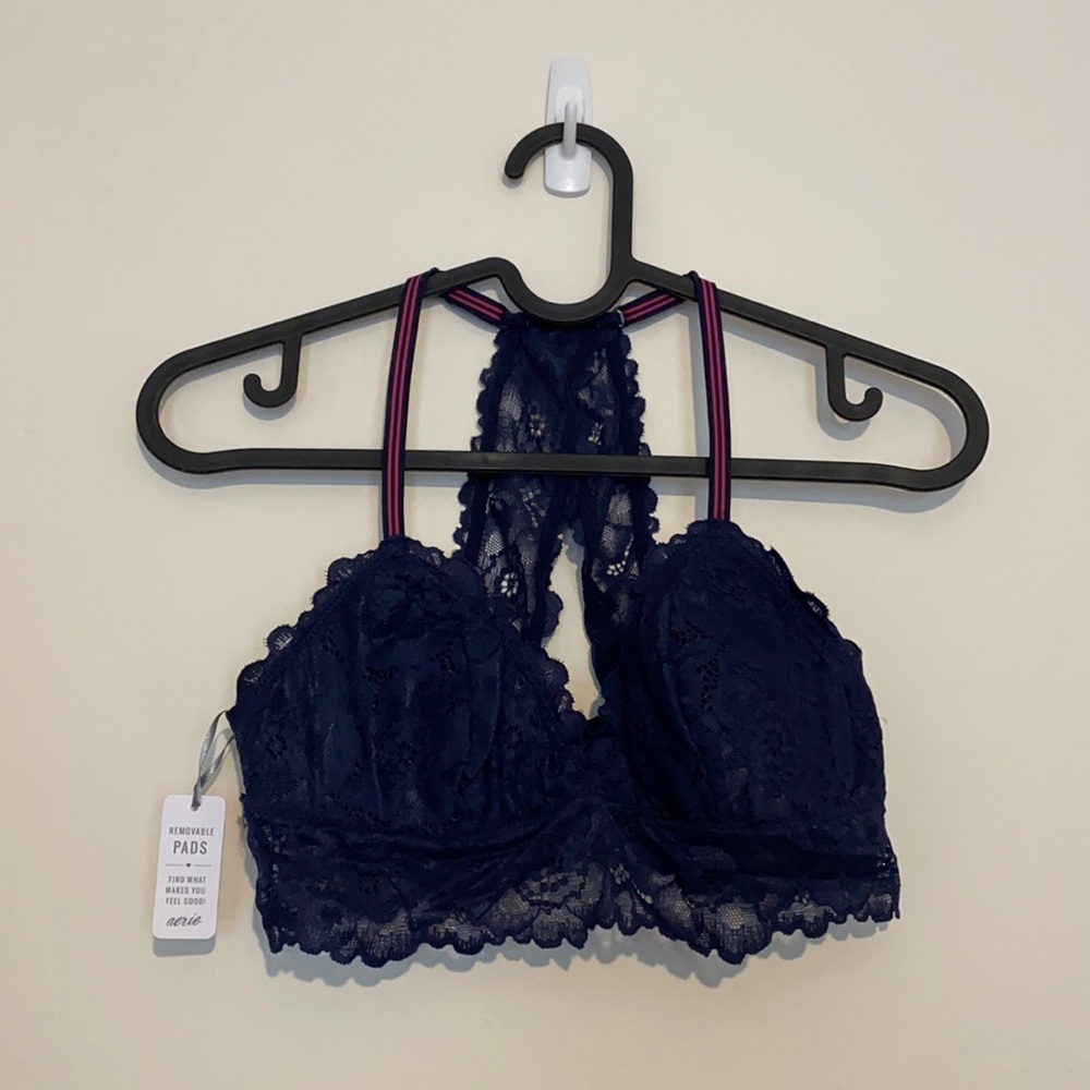 Aerie Navy Racerback Bralette